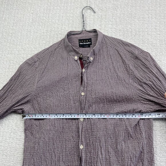 The Kooples Sport Red gingham Plaid Classic Button Up Long sleeve Shirt Men S - Picture 8 of 15